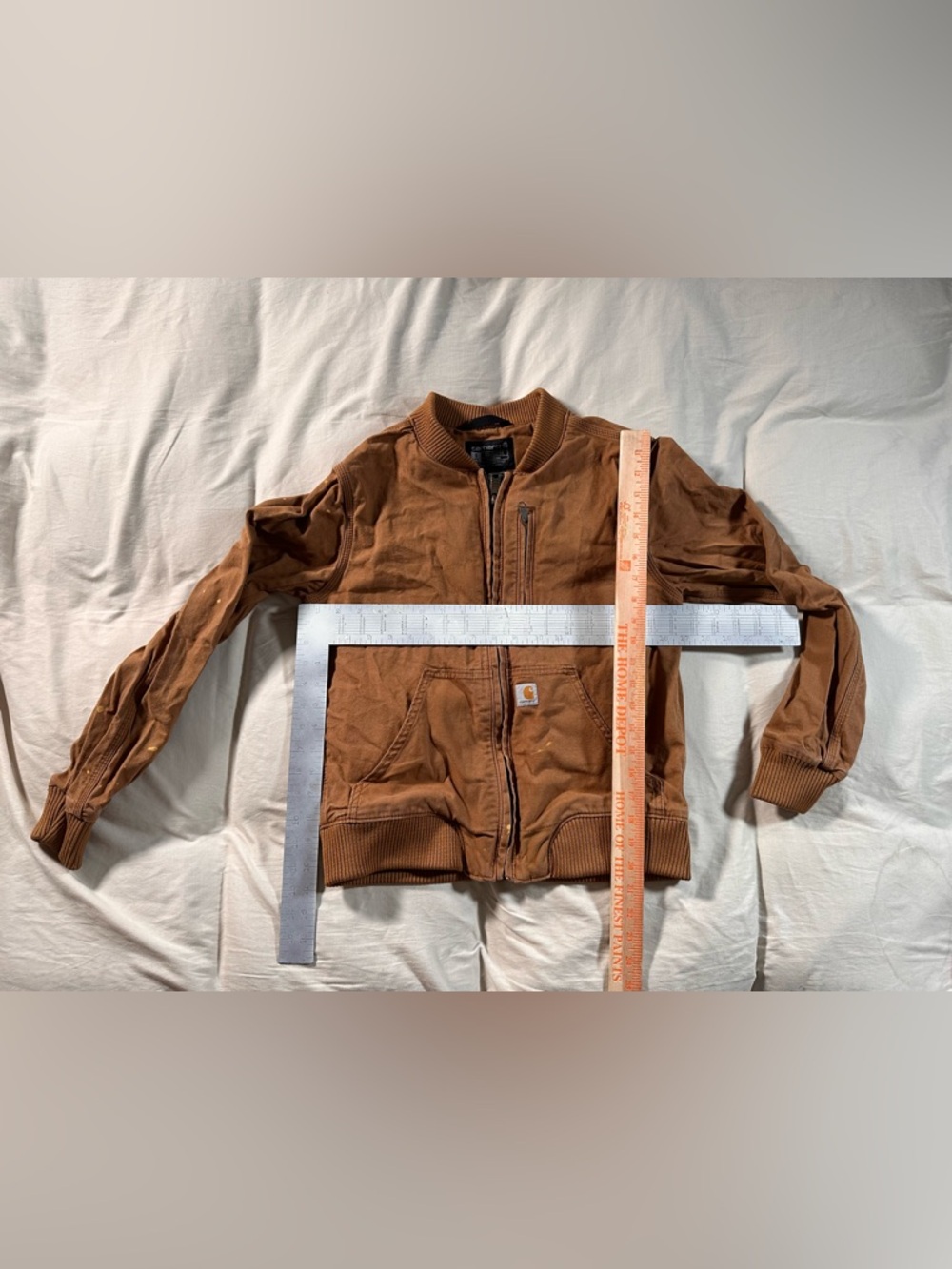 Carhartt Crawford Rugged Flex Full Zip Jacket Brown OJ2524-W Women's Small Y2K - Picture 2 of 13